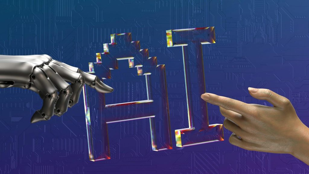 Conceptvisualisatie van digitale liefde en AI-vriendinnen in de opkomst van moderne relaties